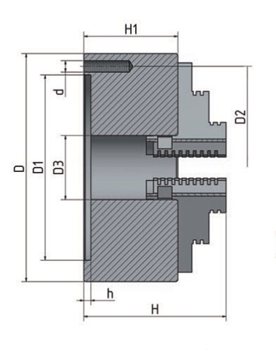 3-čelisťové sklíčidlo Ø 200 mm (K11-200)