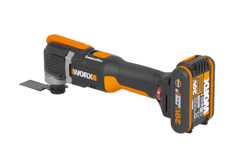 WORX WX696 - Aku multifunkční obrážečka 20V, Sonicrafter, 1x2.0Ah - Powershare