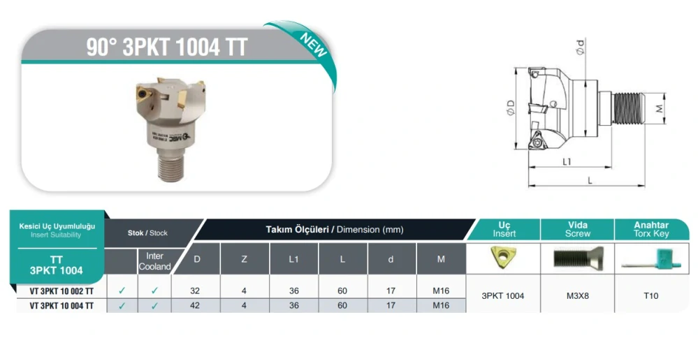 Fréza VT 3PKT 1004 TT 