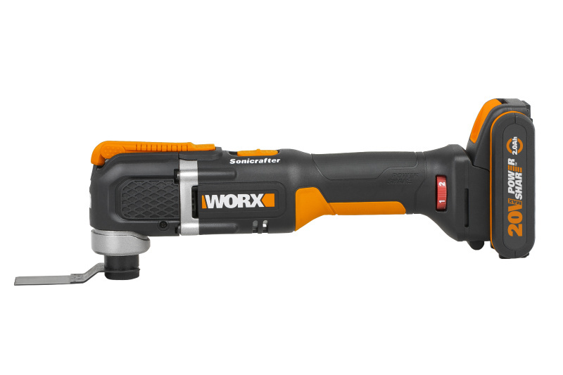 WORX WX696 - Aku multifunkční obrážečka 20V, Sonicrafter, 1x2.0Ah - Powershare