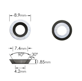 Výměnná břitová destička Φ8,9x1,85mm na dřevo